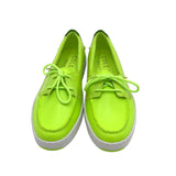 COLE HAAN LACE UP SNEAKER SHOES LIME GREEN 10.5B