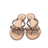 VALENTINO JELLY GLITTER ROCKSTUD BOW THONG SANDALS LUXE SHOES MULTI 39