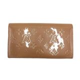 LOUIS VUITTON VERNIS SARAH LUXE WALLET BEIGE