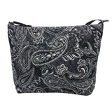 VERA BRADLEY SHOULDER TOTE HANDBAG BLACK WHITE