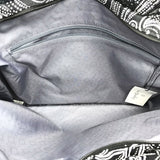 VERA BRADLEY SHOULDER TOTE HANDBAG BLACK WHITE