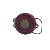 ROUND CROSSBODY HANDBAG MAROON