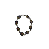 .925 DRIED FLOWERS BRACELET SILVER RED
