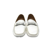 PRADA LEATHER LOAFERS MEN SHOE WHITE 9