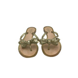 VALENTINO JELLY GLITTER ROCKSTUD BOW THONG SANDALS LUXE SHOES GOLD 38