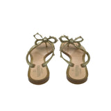 VALENTINO JELLY GLITTER ROCKSTUD BOW THONG SANDALS LUXE SHOES GOLD 38