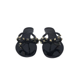 VALENTINO JELLY ROCKSTUD BOW THONG SANDALS LUXE SHOES BLACK 38