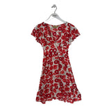 SHORT SLEEVE DRESS RED WHITE LARGE