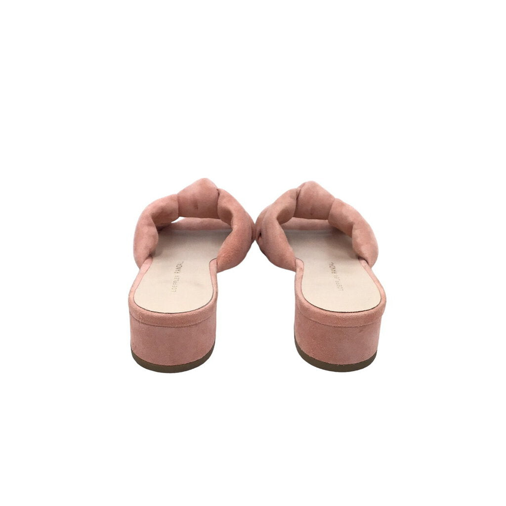 LOEFFLER RANDALL HEEL SUEDE KNOT SHOES PINK 5B