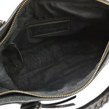 BALENCIAGA CITY ANTHTACITE LEATHER LUXE HANDBAG GREY