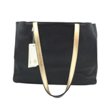 TORY BURCH REVERSIBLE TOTE HANDBAG BLACK GOLD