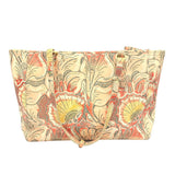 BRAHMIN "ARNO SUNSET BATIK" HANDBAG ORANGE PINK
