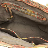 BRAHMIN "ARNO SUNSET BATIK" HANDBAG ORANGE PINK