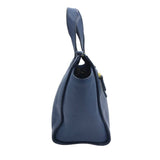 FOSSIL LEATHER SMALL SATCHEL HANDBAG BLUE