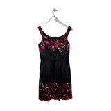 WHITE HOUSE BLACK MARKET SLEEVELESS DRESS BLACK RED 6