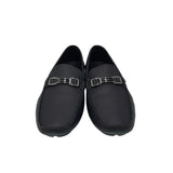 PRADA SAFFIANO LEATHER DRIVER LOAFER MEN SHOE BLACK 10