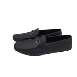 PRADA SAFFIANO LEATHER DRIVER LOAFER MEN SHOE BLACK 10