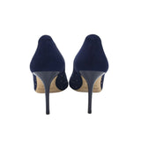 JIMMY CHOO SUEDE ABEL MIRCO STUDDED LUXE SHOES BLUE 39