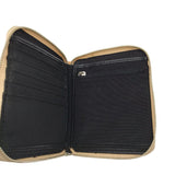 COACH PATENT MONOGRAM ZIP WALLET BLACK
