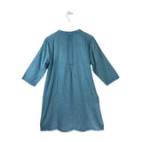 3/4 SLEEVE DRESS TURQUOISE LARGE