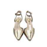 LOUISE ET CIE ANKLE STRAP HEEL SHOES GOLD 8