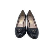 SALVATORE FERRAGAMO "CASSIDY" KITTEN HEEL DESIGNER SHOES BLACK 9B