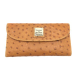 DOONEY & BOURKE OSTRICH TRIFOLD WALLET BROWN