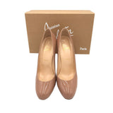 CHRISTIAN LOUBOUTIN NEW SIMPLE PUMP 100 PATENT LUXE SHOES NUDE 40.5