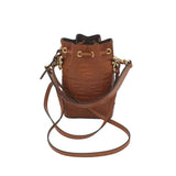 FENDI MINI MON TRESOR DRAWSTRING LUXE HANDBAG BROWN