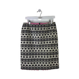 TRINA TURK EMBROIDERED DESIGNER SKIRT BLACK WHITE 10