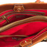 DOONEY & BOURKE RET $328 SMALL SUEDE TOTE HANDBAG BROWN RED