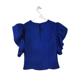 KOCHE NWT PUFF SLEEVE DESIGNER TOP BLUE X LARGE