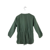 EILEEN FISHER BUTTON DOWN 3/4 SLEEVE DESIGNER BLAZER OLIVE MEDIUM