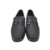 SALVATORE FERRAGAMO RET. $850 LEATHER LOAFER MEN SHOE BLACK 13EE