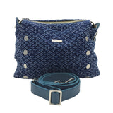 HAMMITT RET$375 TWEED CROSSBODY HANDBAG BLUE 13.5in x 12in