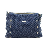HAMMITT RET$375 TWEED CROSSBODY HANDBAG BLUE 13.5in x 12in