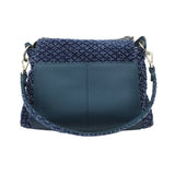 HAMMITT RET$375 TWEED CROSSBODY HANDBAG BLUE 13.5in x 12in