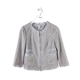 ARMANI COLLEZIONI RET$1225 EYELET LONG SLEEVE DESIGNER BLAZER GRAY 4