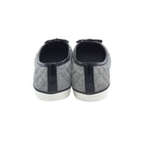 TORY BURCH QUILTED FLATS SHOES GREY BLACK 6.5M