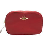 COACH PEBBLED LEATHER CROSSBODY HANDBAG RED