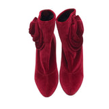 GIUSEPPE ZANOTTI RET. $795 SINGLE ROSE DESIGNER SHOES RED 7