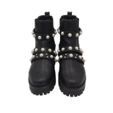 BP PEARL TRIM BOOTIE BOOTS BLACK 8.5M