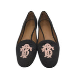TORY BURCH TB WOOL LOAFER SHOES GREY 8.5M
