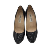 JIMMY CHOO PLATFORM PUMPS LUXE SHOES BLACK 36.5