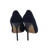 JIMMY CHOO 85MM SUEDE POINTY LUXE SHOES NAVY 36.5