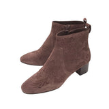 JOHNNY WAS EMBROIDERED ANKLE BOOTIES DESIGNER BOOTS BROWN 9.5