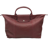 LONGCHAMP RET. $565 LEATHER TOTE HANDBAG MAROON