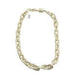 TEXTURED LOOPS MAGNETIC CLASP NECKLACE GOLD