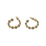 CZ HOOP EARRINGS GOLD