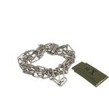 QUAD PAPERCLIP MAGNETIC CLASP BRACELET SILVER